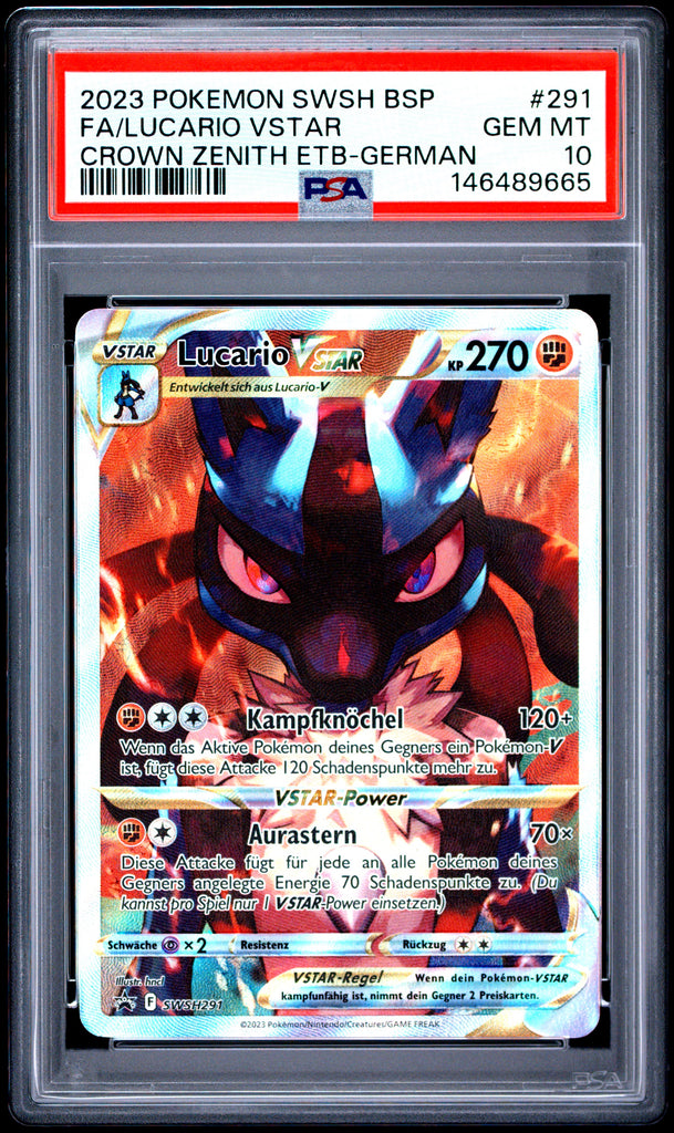Lucario VSTAR 2023 291 PSA 10 - Deutsch