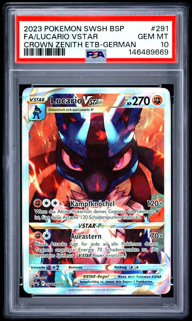 Lucario VSTAR 2023 291 PSA 10 - Deutsch