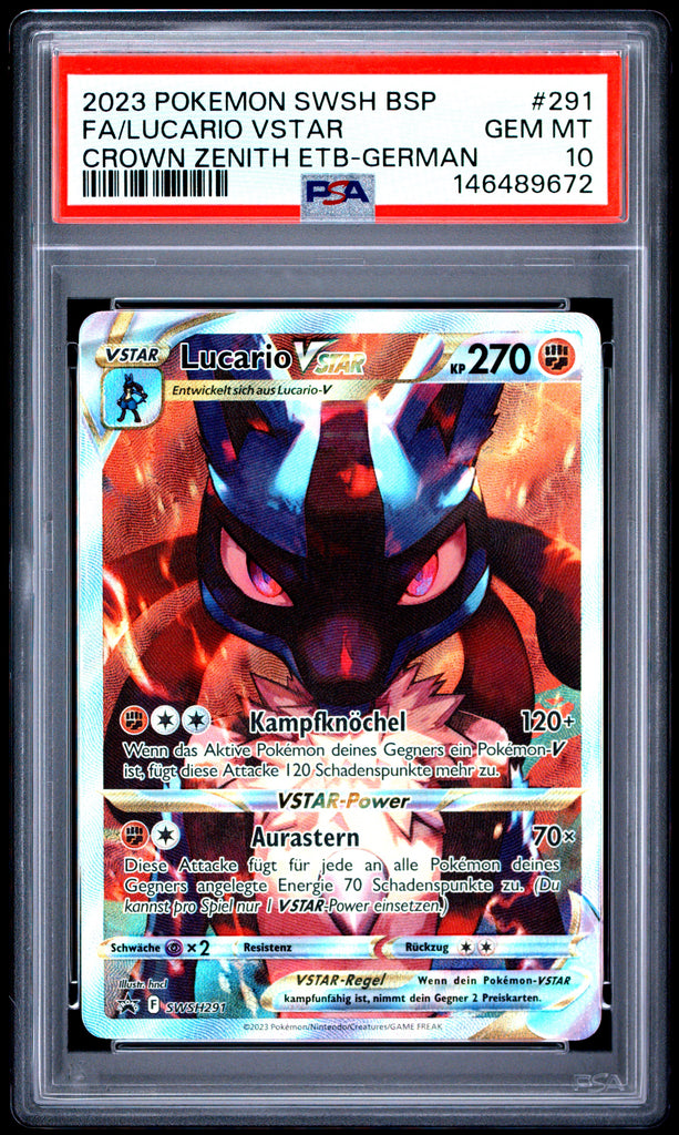 Lucario VSTAR 2023 291 PSA 10 - Deutsch