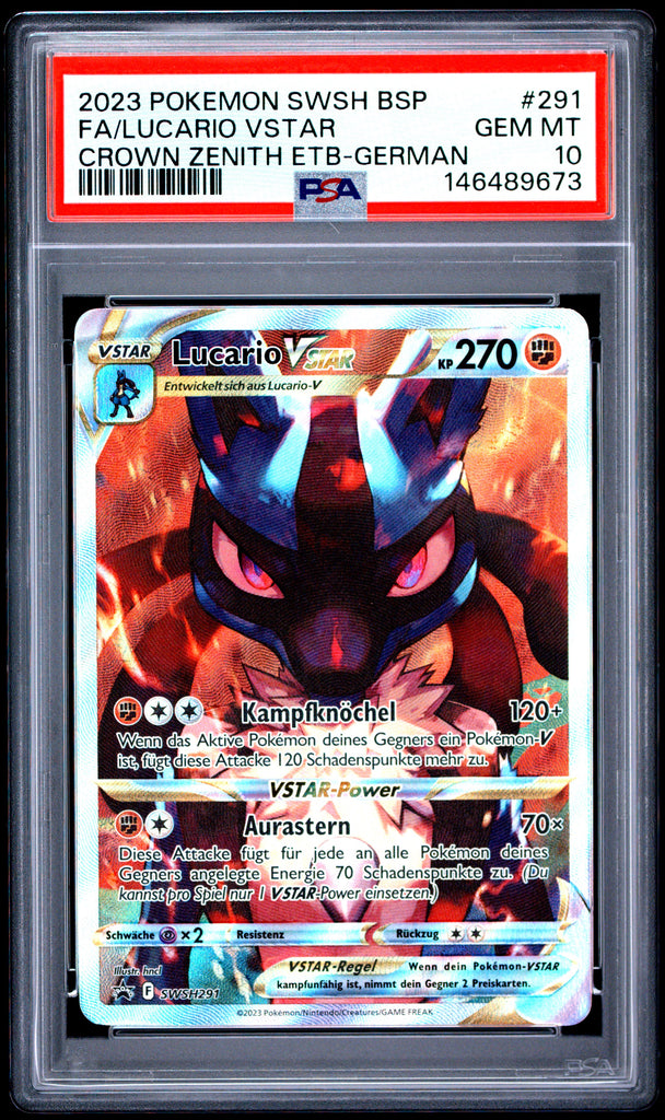 Lucario VSTAR 2023 291 PSA 10 - Deutsch