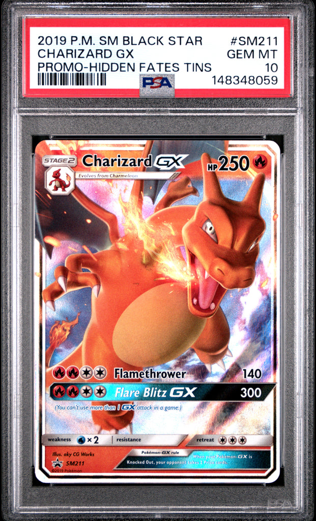 Charizard GX 2019 SM211 PSA 10 - Englisch