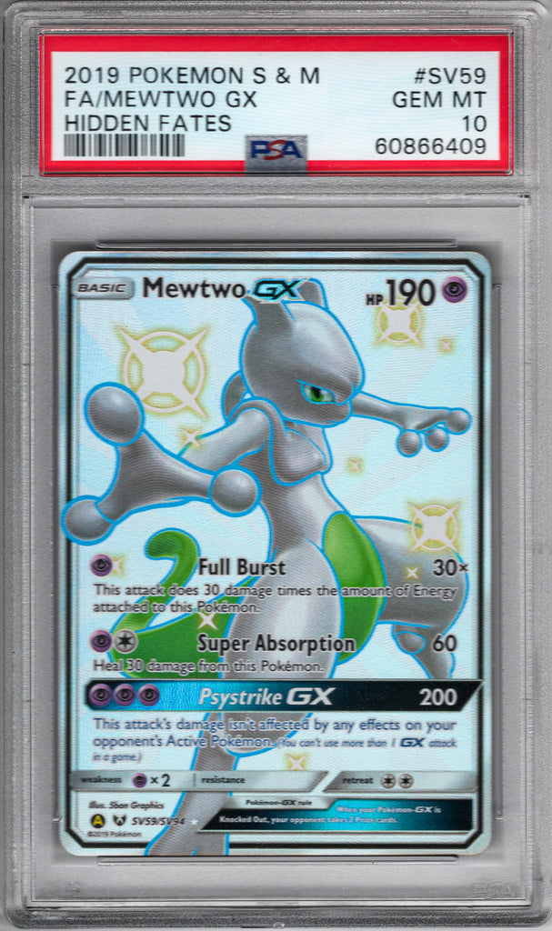 Mewtwo GX 2019 SV59 PSA 10 - Englisch